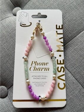 case-mate Beaded Phone Charm in Pastel Pink, Lavender & Mint